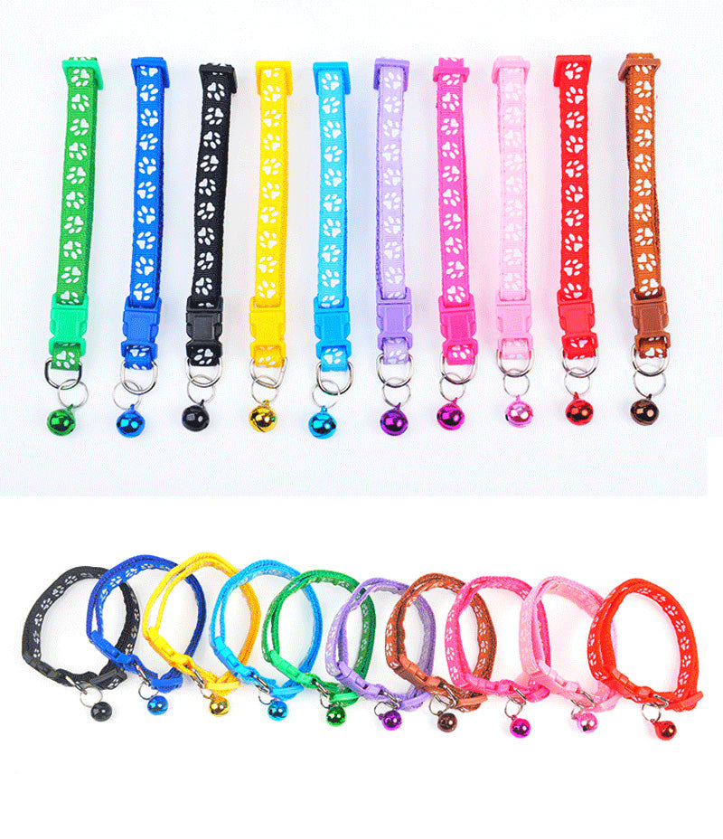 1 Piece Set of Colorful Cute Bell Collars