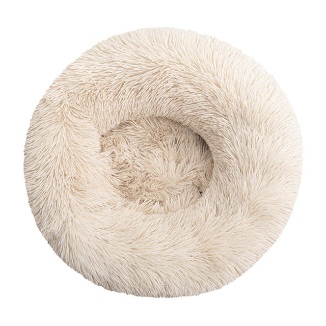 Long Plush Large Round Dogs Bed