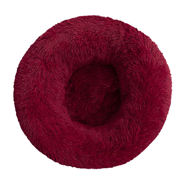 Long Plush Large Round Dogs Bed